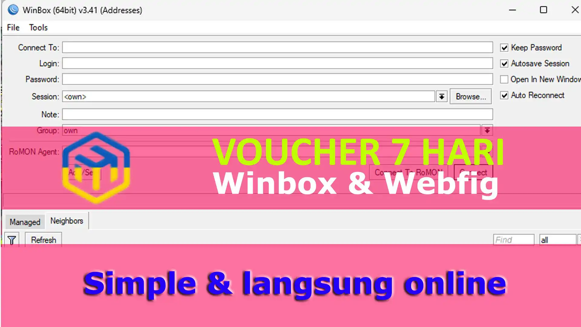 Remote Webfig dan Winbox Mikrotik Super Mikhmon
